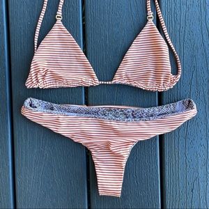 Acacia Apricot Stripe Set